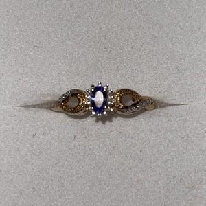 Genuine Tanzanite with Diamond Accent